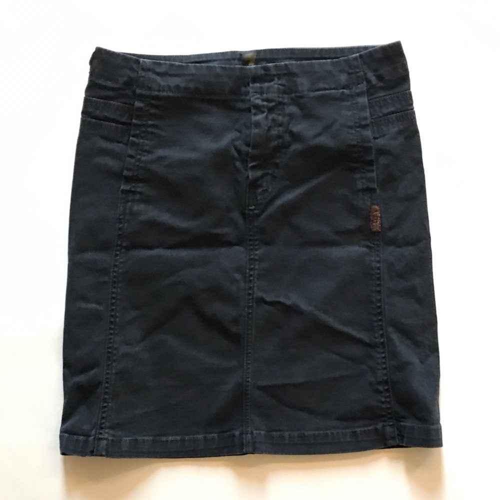 7 For All Man Kind Black Denim Stretch Skirt