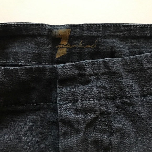 7 For All Man Kind Black Denim Stretch Skirt - Picture 3 of 4