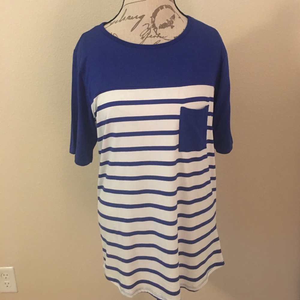 Colorblocked Striped Tee