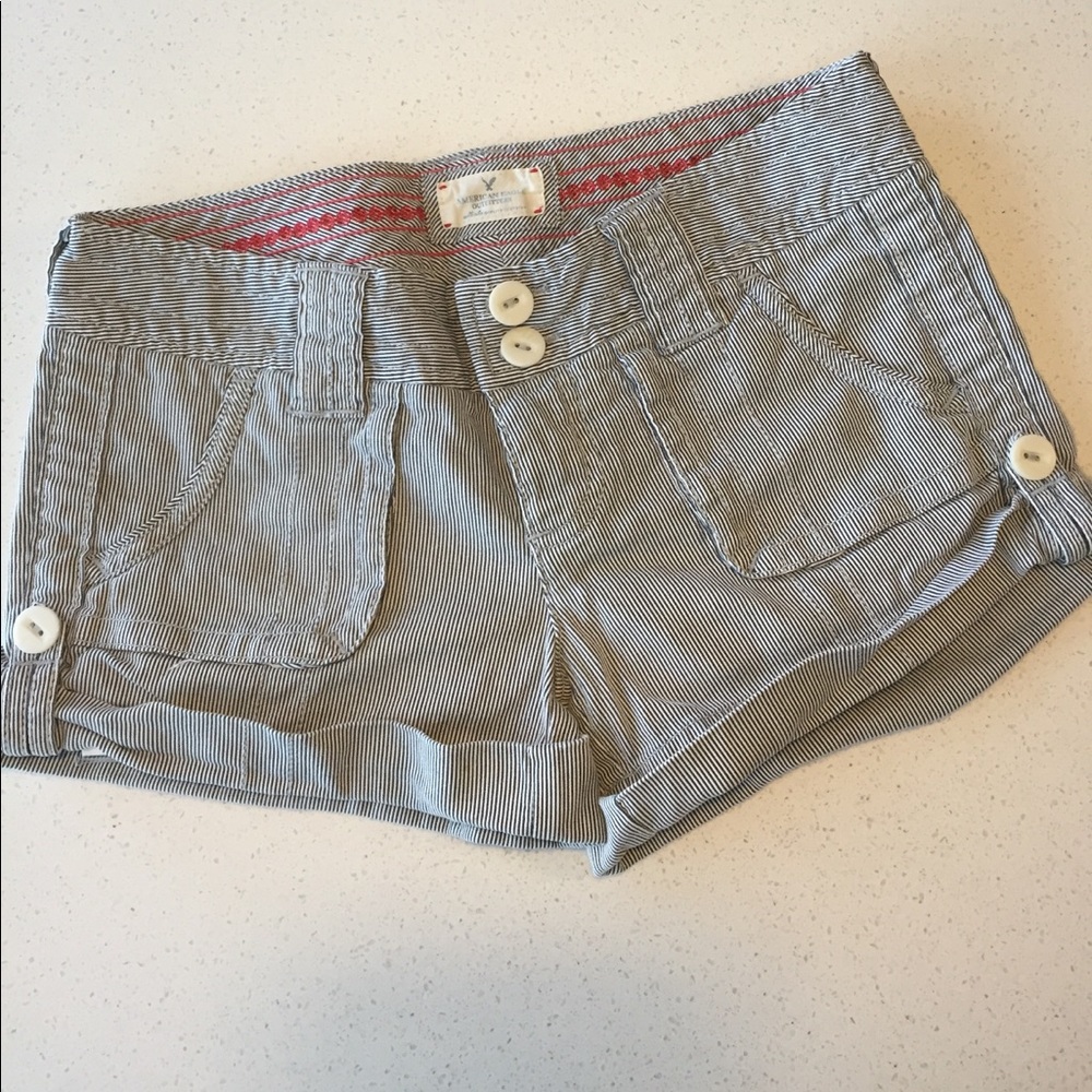 Navy & White Shorts