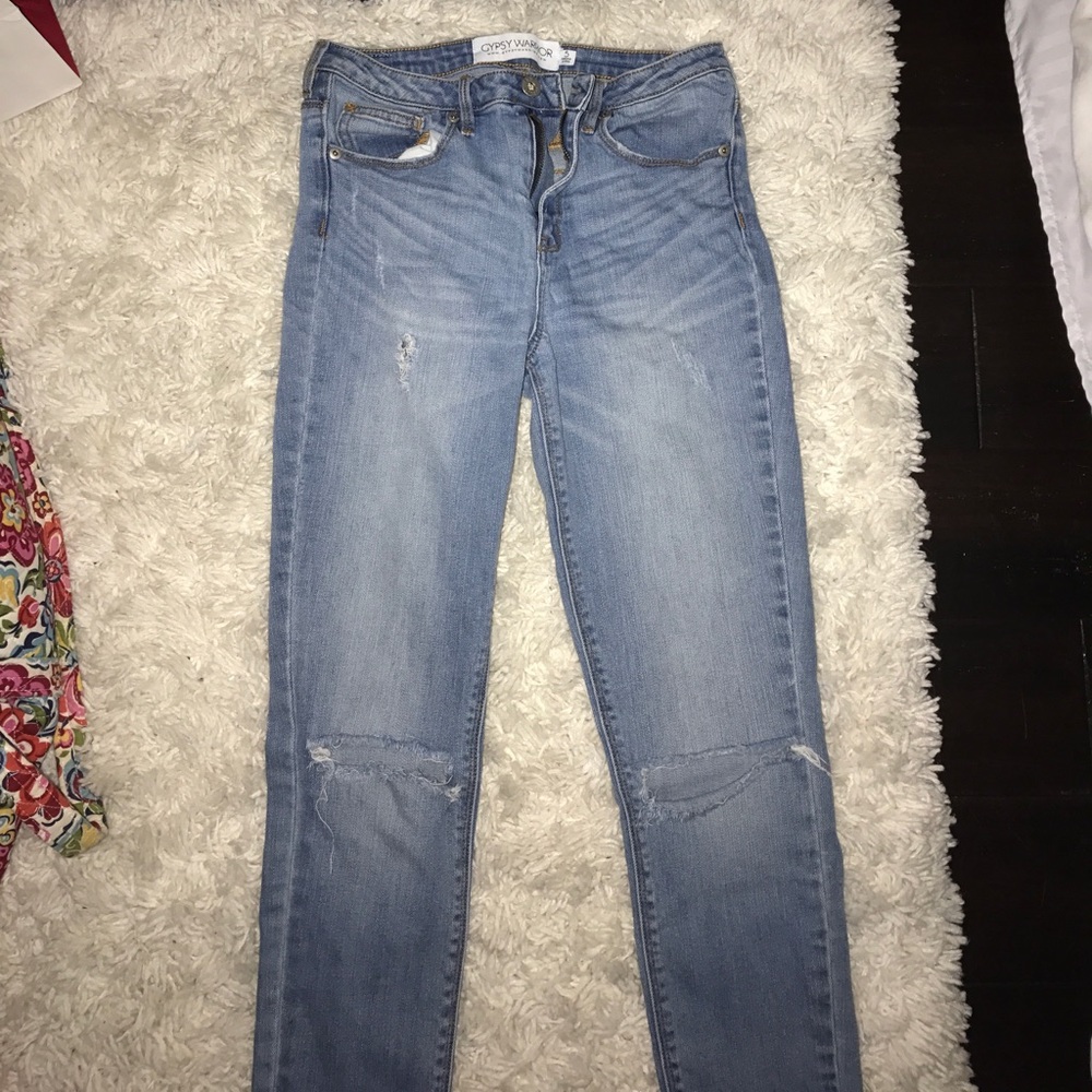 High waisted skinny ripped jeans - Gypsy Warrior