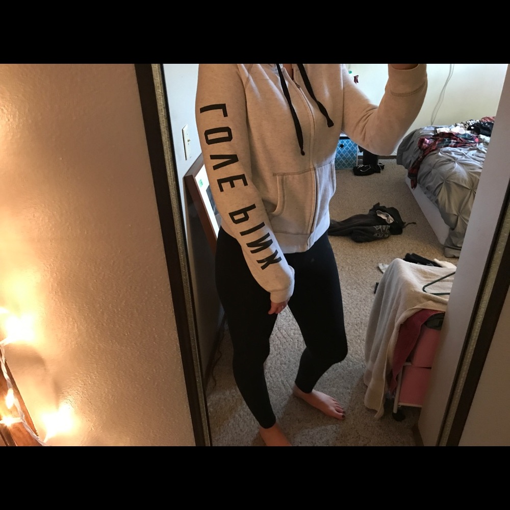 pink VS hoodie