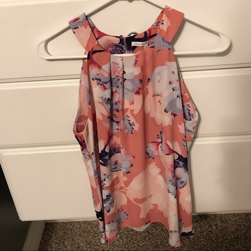 Womens dressy floral Print tank top
