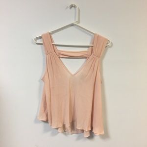 Peach Flowy Tank Top