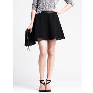 Banana Republic Faux-leather Trim Full Skirt