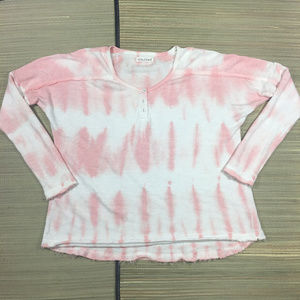 VOLCOM womens pink and white sweater size small 10