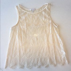 Sheer | Woven Pattern Tank Top