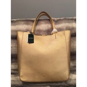 Ralph Lauren Acadia Tote medium size Gold Mine