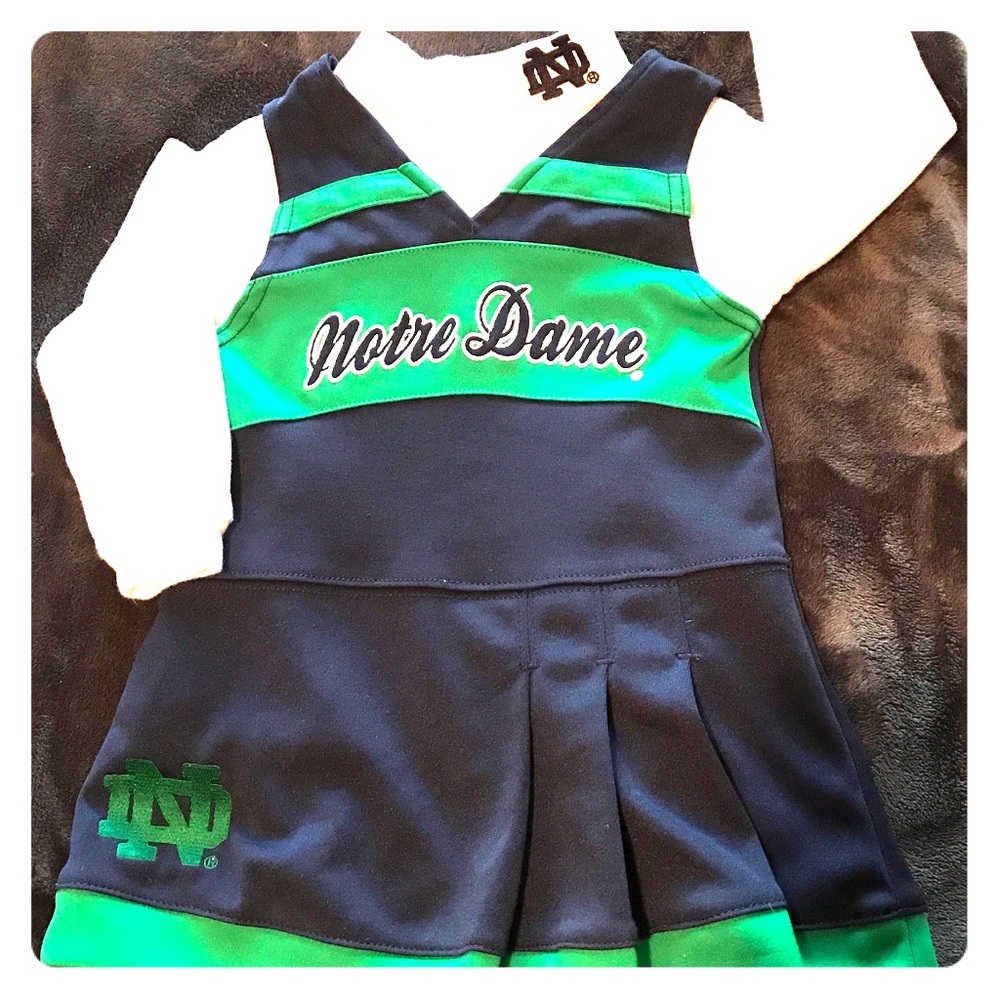 Toddler's Notre Dame cheer outfit