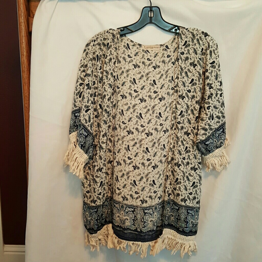 Paisley Print Kimono Shirt