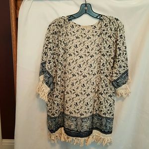 Paisley Print Kimono Shirt