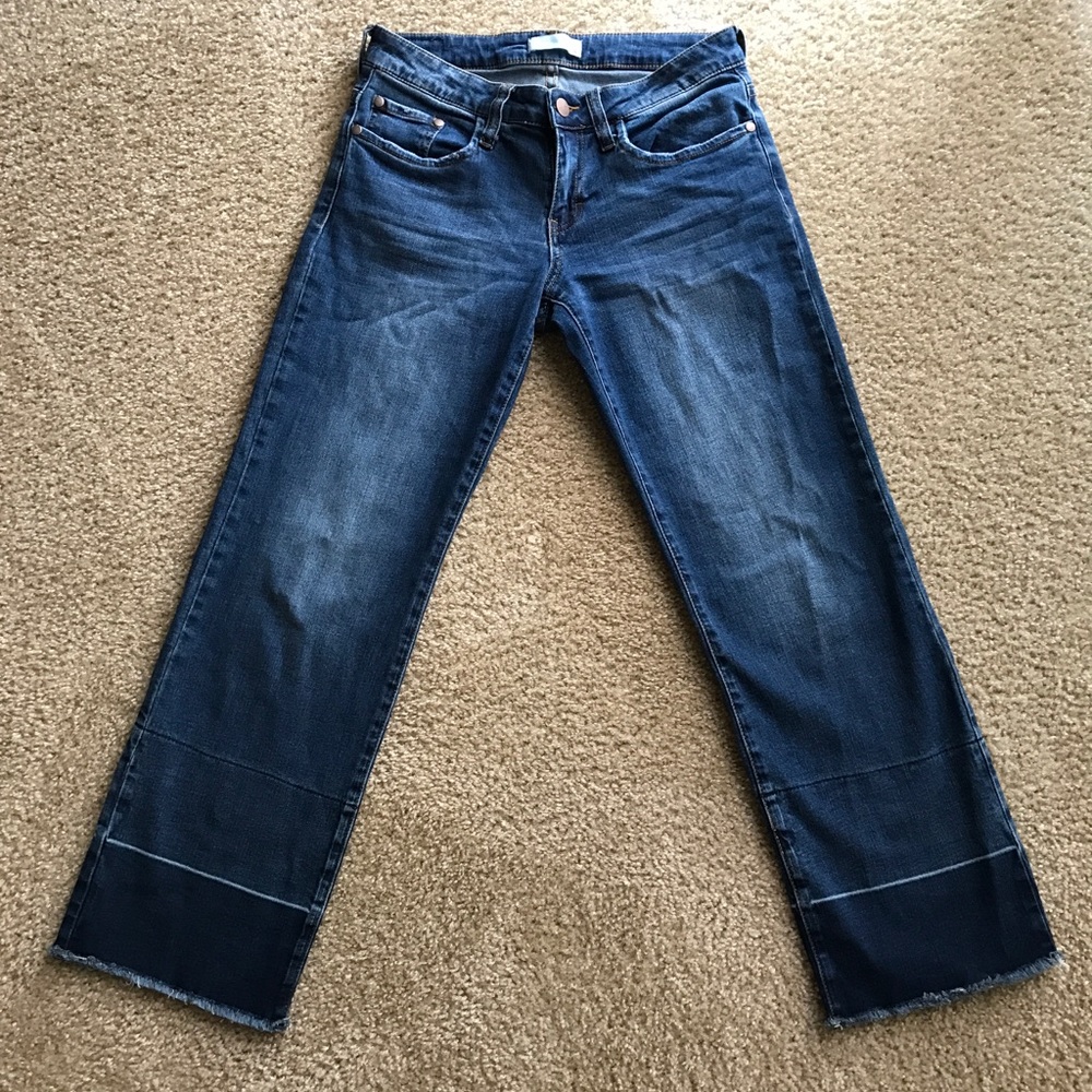 BP raw edge straight leg jeans