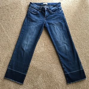 BP raw edge straight leg jeans