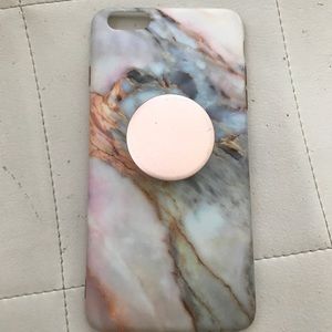 Marble IPhone 6s Plus case with PopSocket