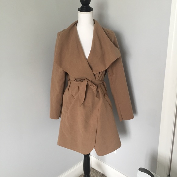 Jackets & Blazers - Tan Wrap Coat