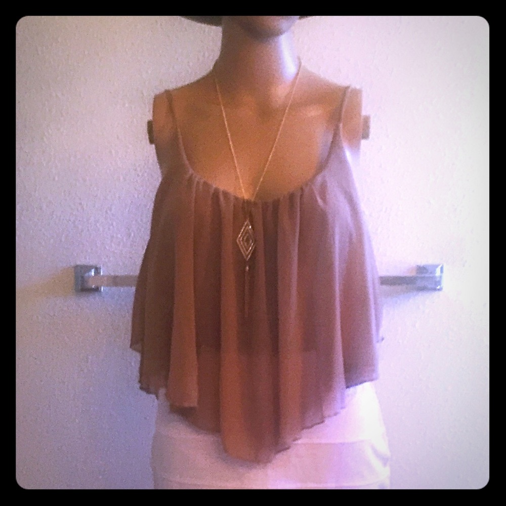 Brown sleeveless top