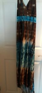 Tie dye high low dress