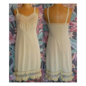 Yellow Vintage Decorative Slip Dress