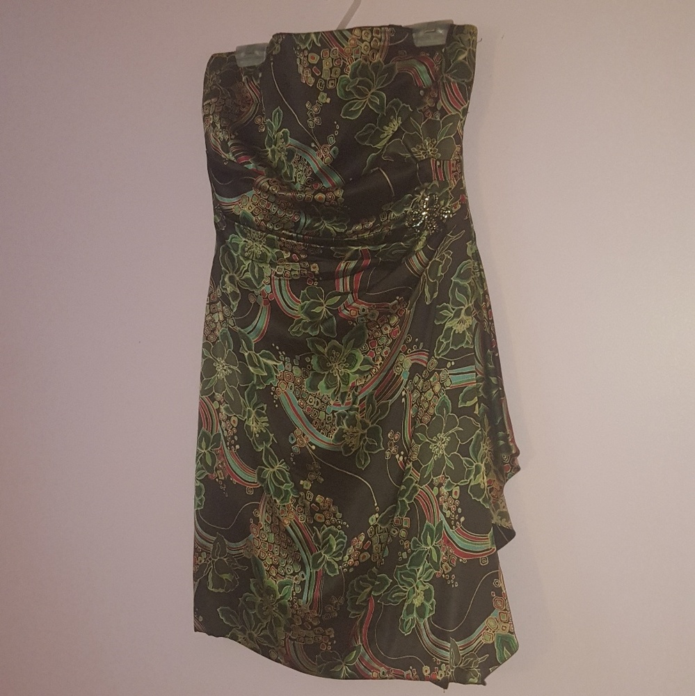 Kay Unger strapless dress silk - Picture 2 of 7