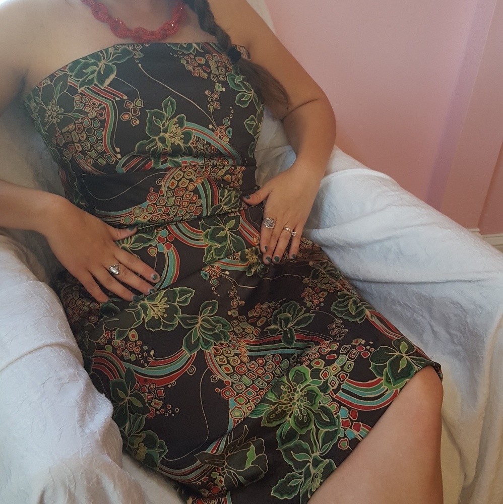 Kay Unger strapless dress silk - Picture 6 of 7