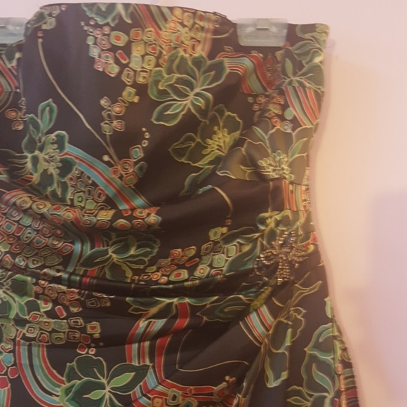 Kay Unger strapless dress silk - Picture 4 of 7