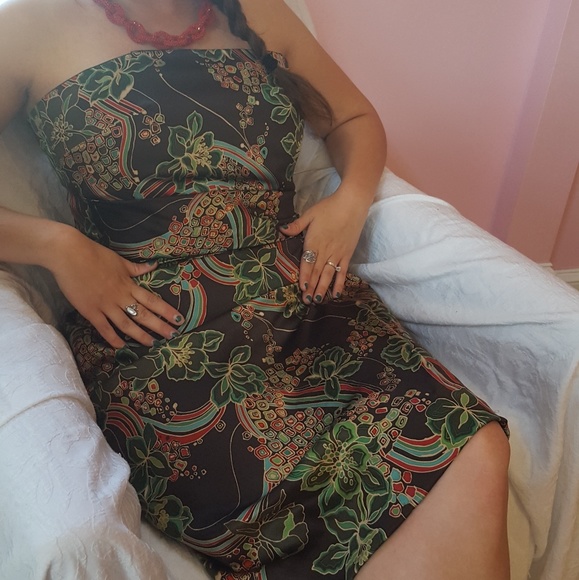 Kay Unger strapless dress silk - Picture 6 of 7