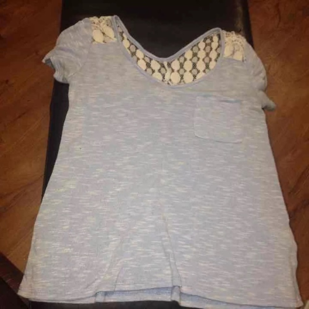Light Blue Laced Back Top🌴
