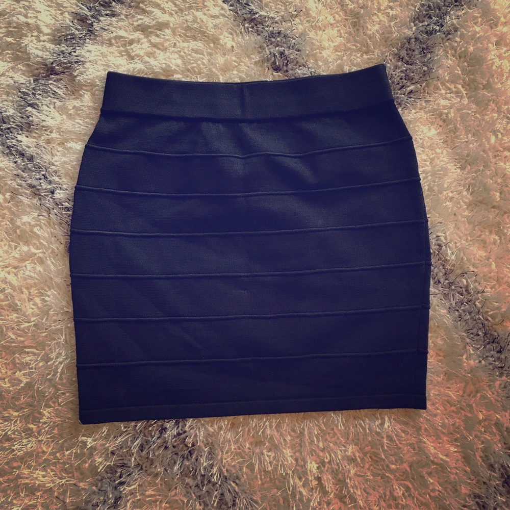 Black mini skirt