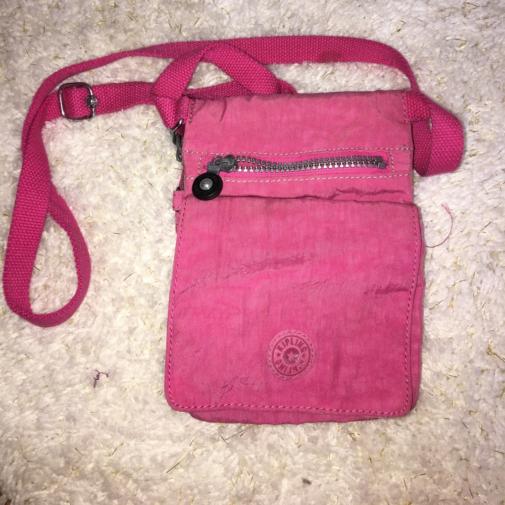 Kipling hot pink cross body purse