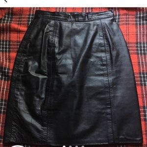 Badass Vintage Leather Miniskirt