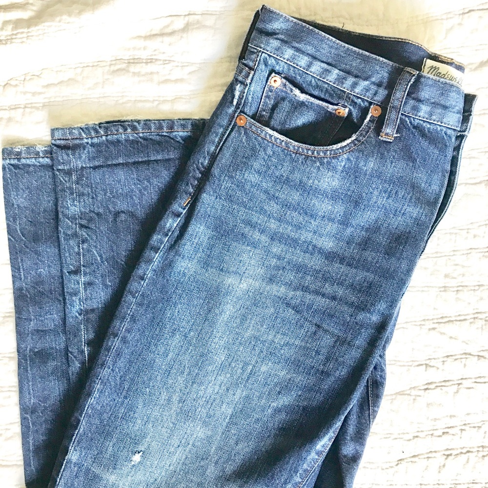 MADEWELL Highrise Straight Leg Crop Jean