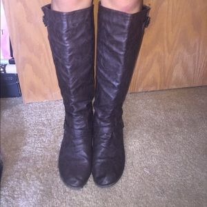 Tall brown boots