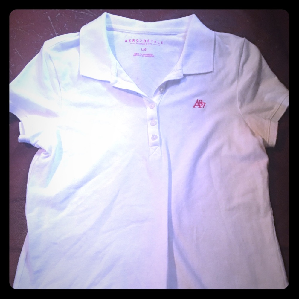 Aeropostale white polo