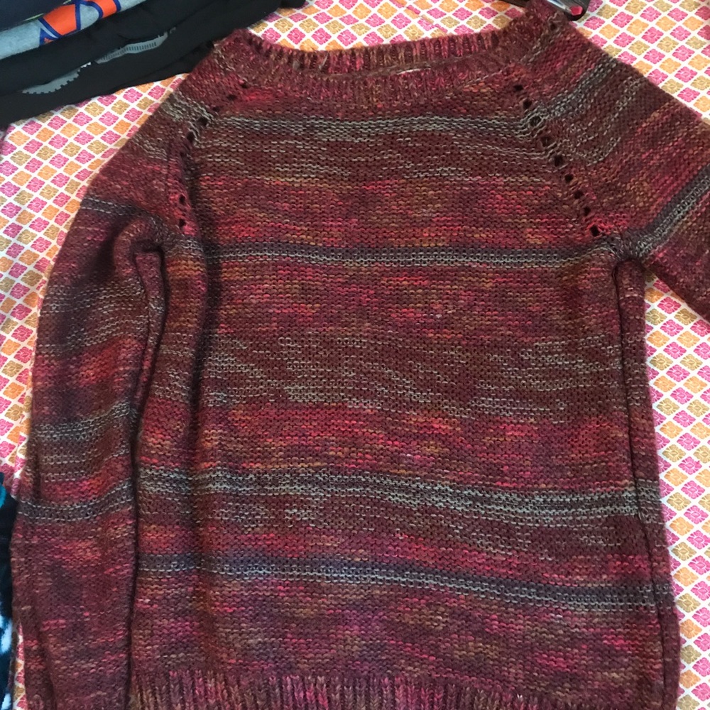 multi-color knit sweater