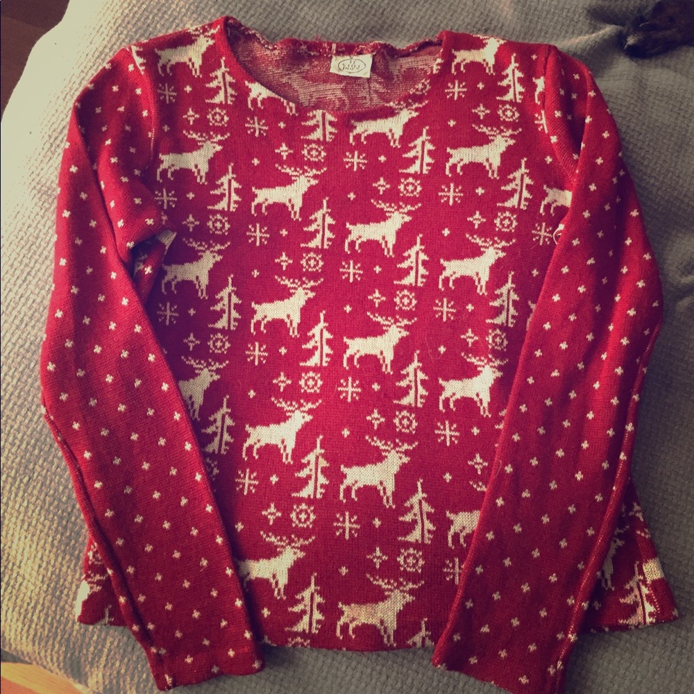 1970s vintage reindeer Christmas and polka dots