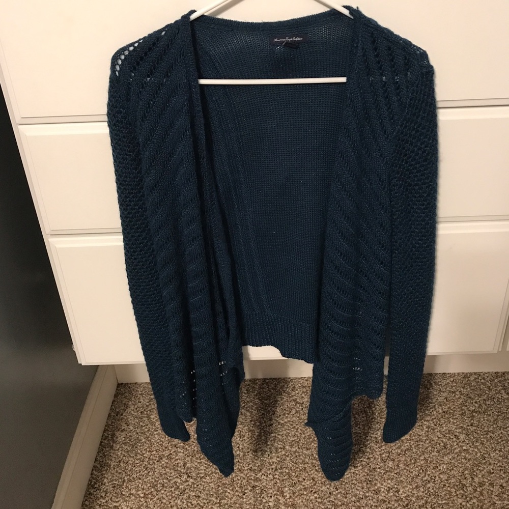 A&E blue Cardigan sweater