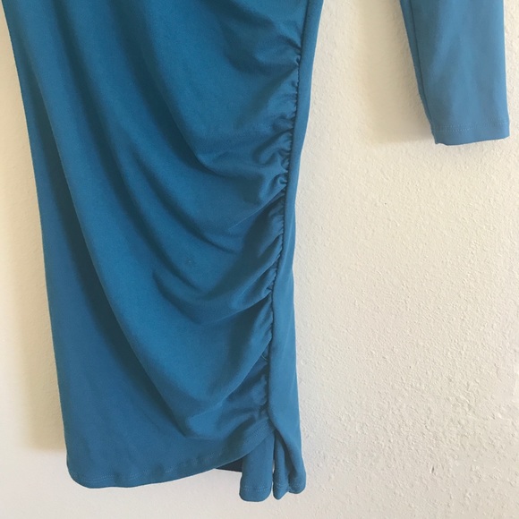 Teal body con dress - Picture 2 of 3