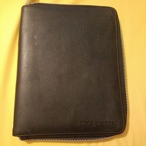 Marc by Marc Jacobs black leather notebook case