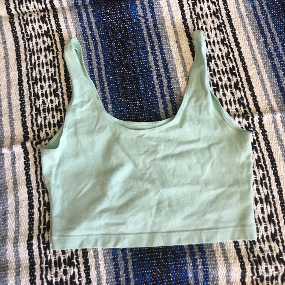 Light blue crop top