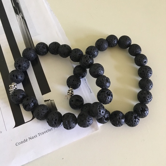 AUTHENTIC Lava Stone Bracelet - Picture 1 of 4