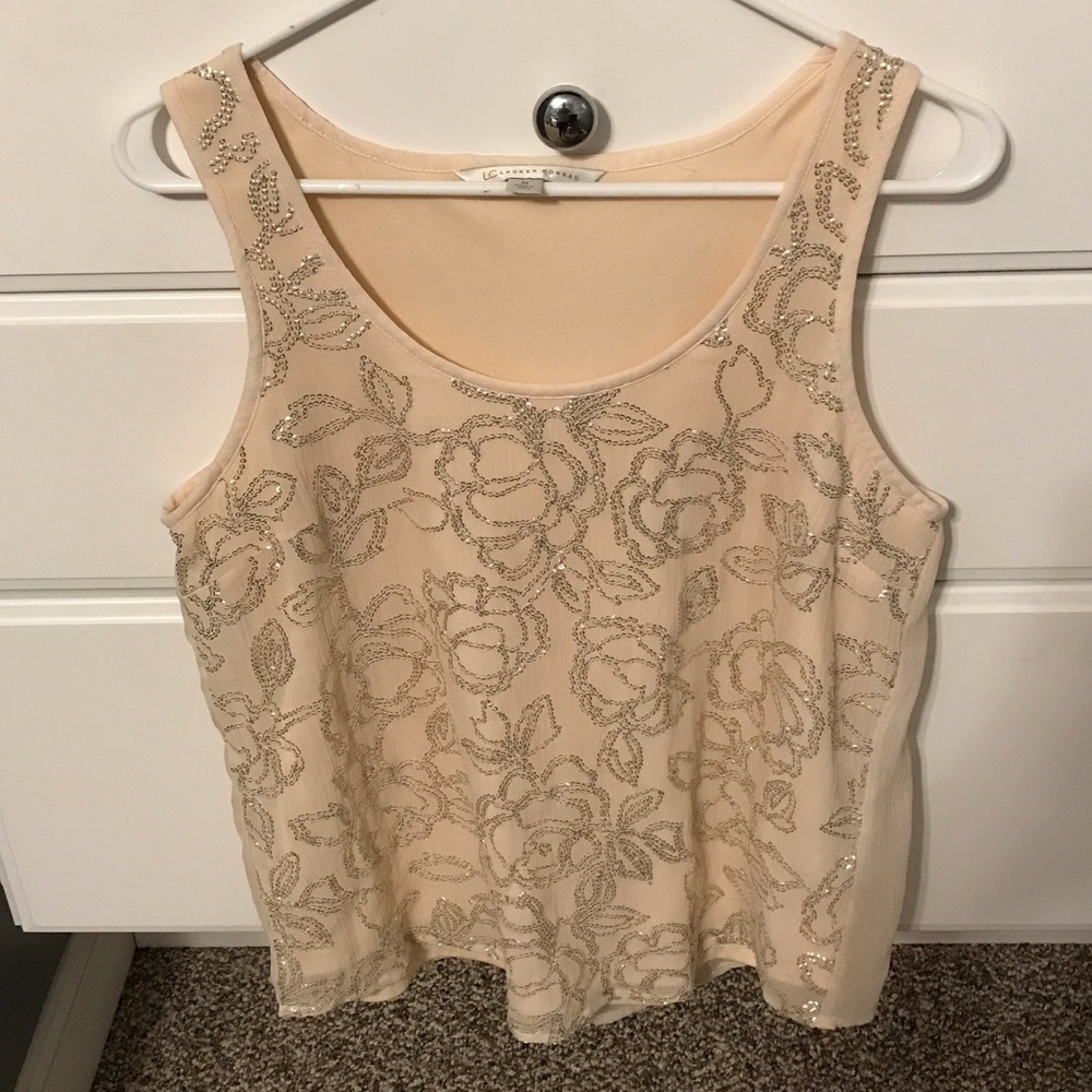 Rose patterned dressy Tank Top
