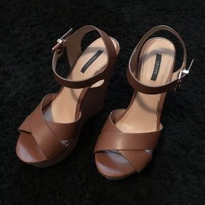Forever 21 Brown Cork Wedges