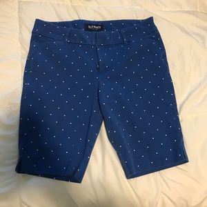 Blue and White Polka Dot Shorts