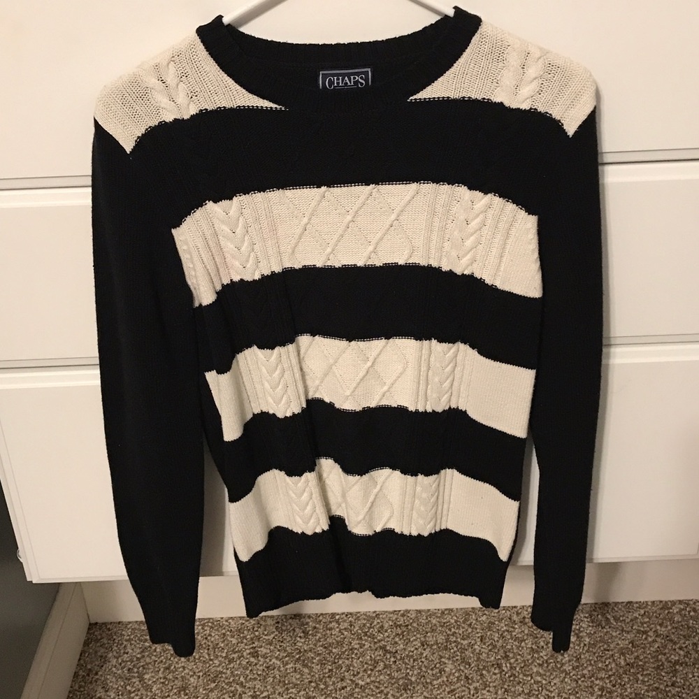 Black & white chaps sweater
