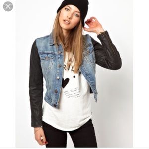 Madison Scotch leather jean jacket