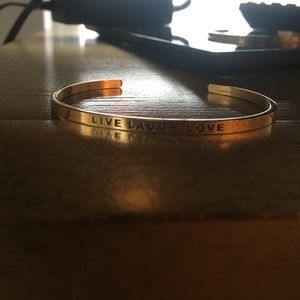 Live laugh love gold inspirational bangle