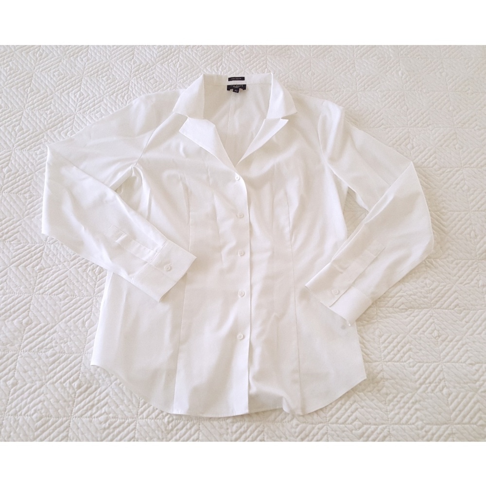 Talbots White Wrinkle Resistant Blouse