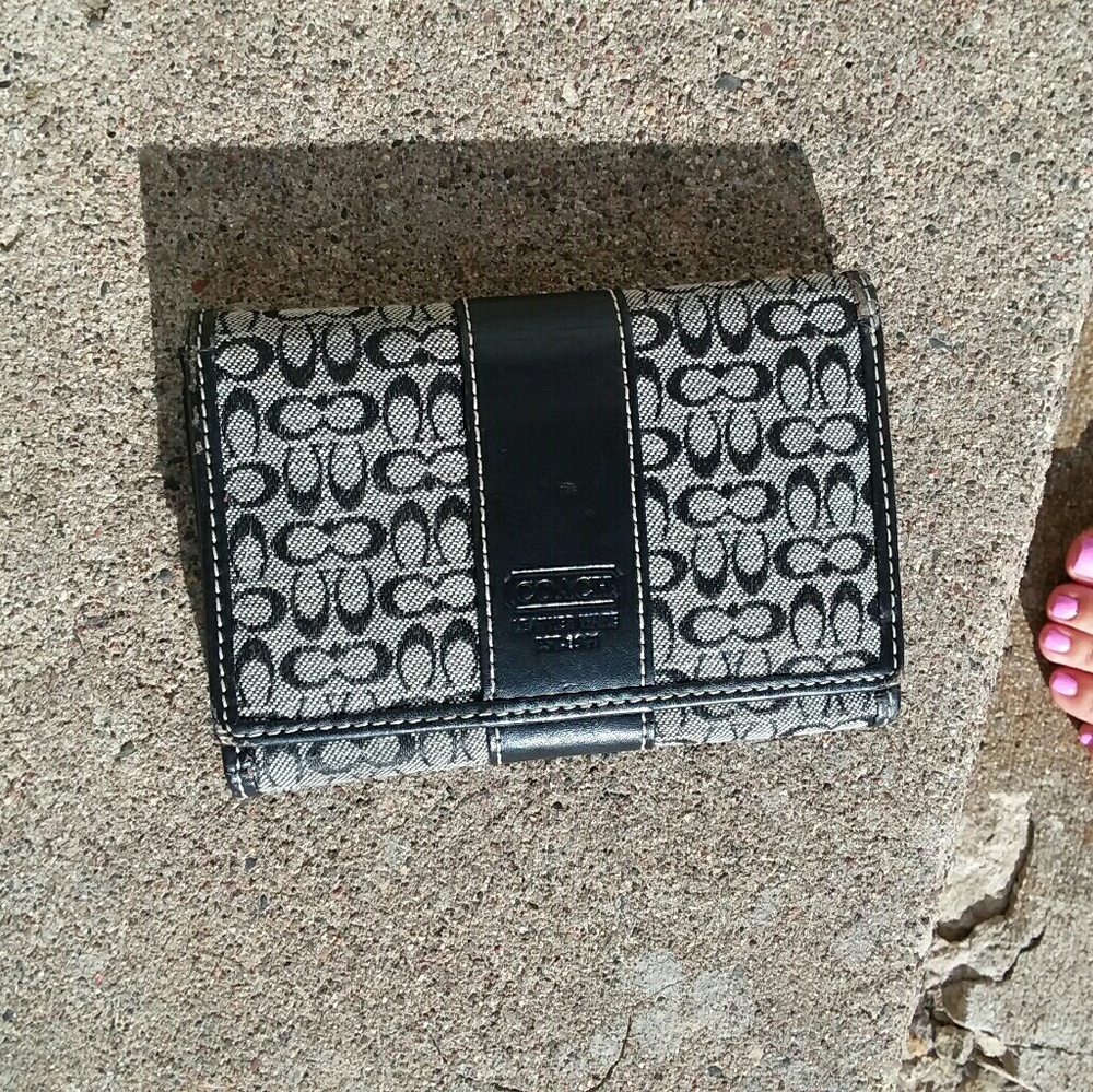 Grey coach wallet