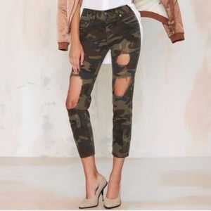 Lovers + Friends Ezra camo jeans
