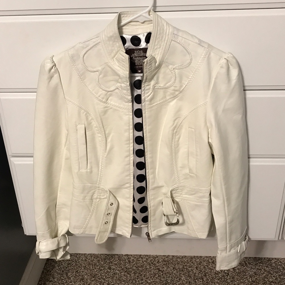 White leather jacket